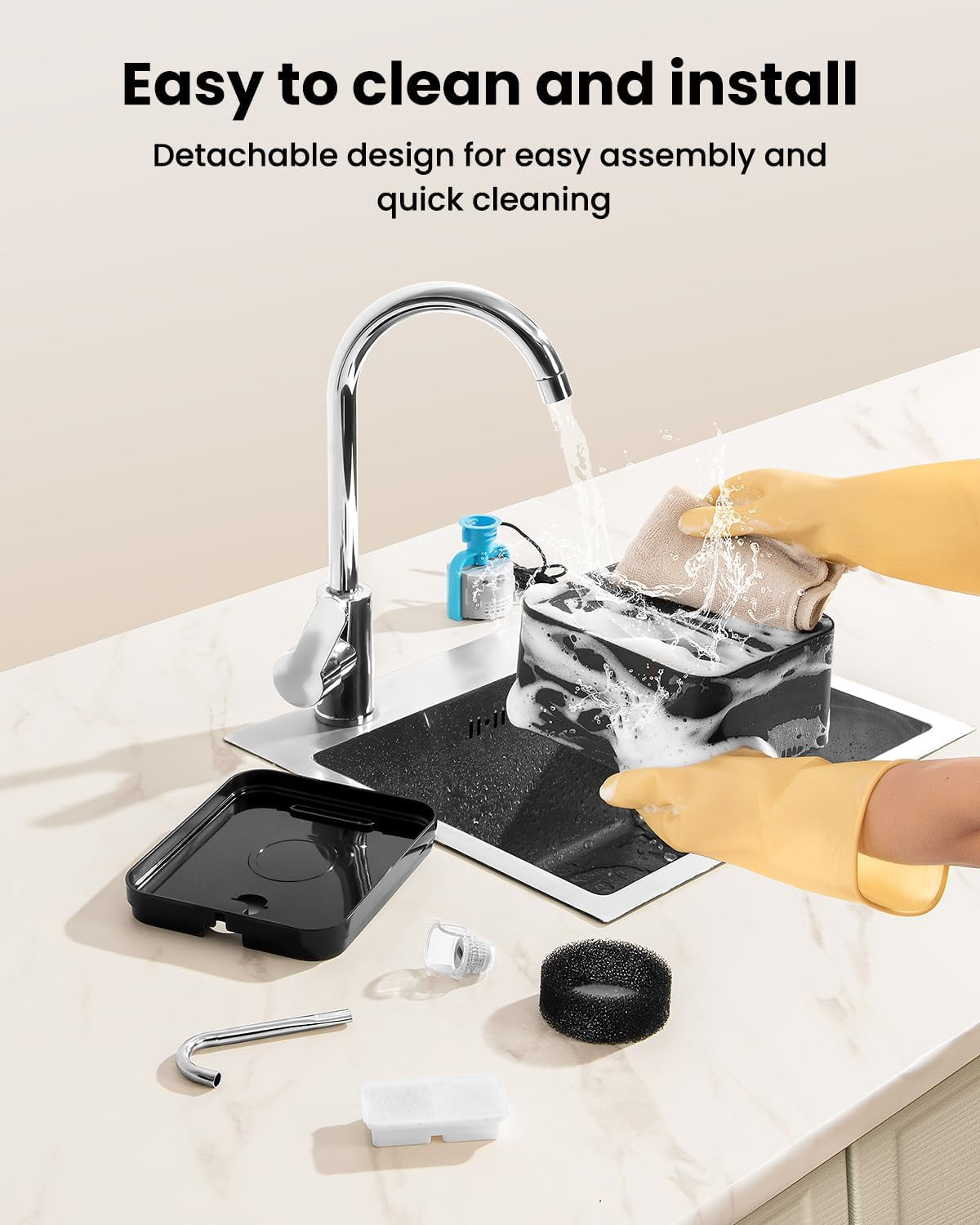 Fontaine a Eau Chat, 2,2L, Super Silencieuse, Filtre À Carbone Activé, Facile À Mettoyer, Distributeur Eau Chat Avec LED, Convient À Plusieurs Animaux De Compagnie