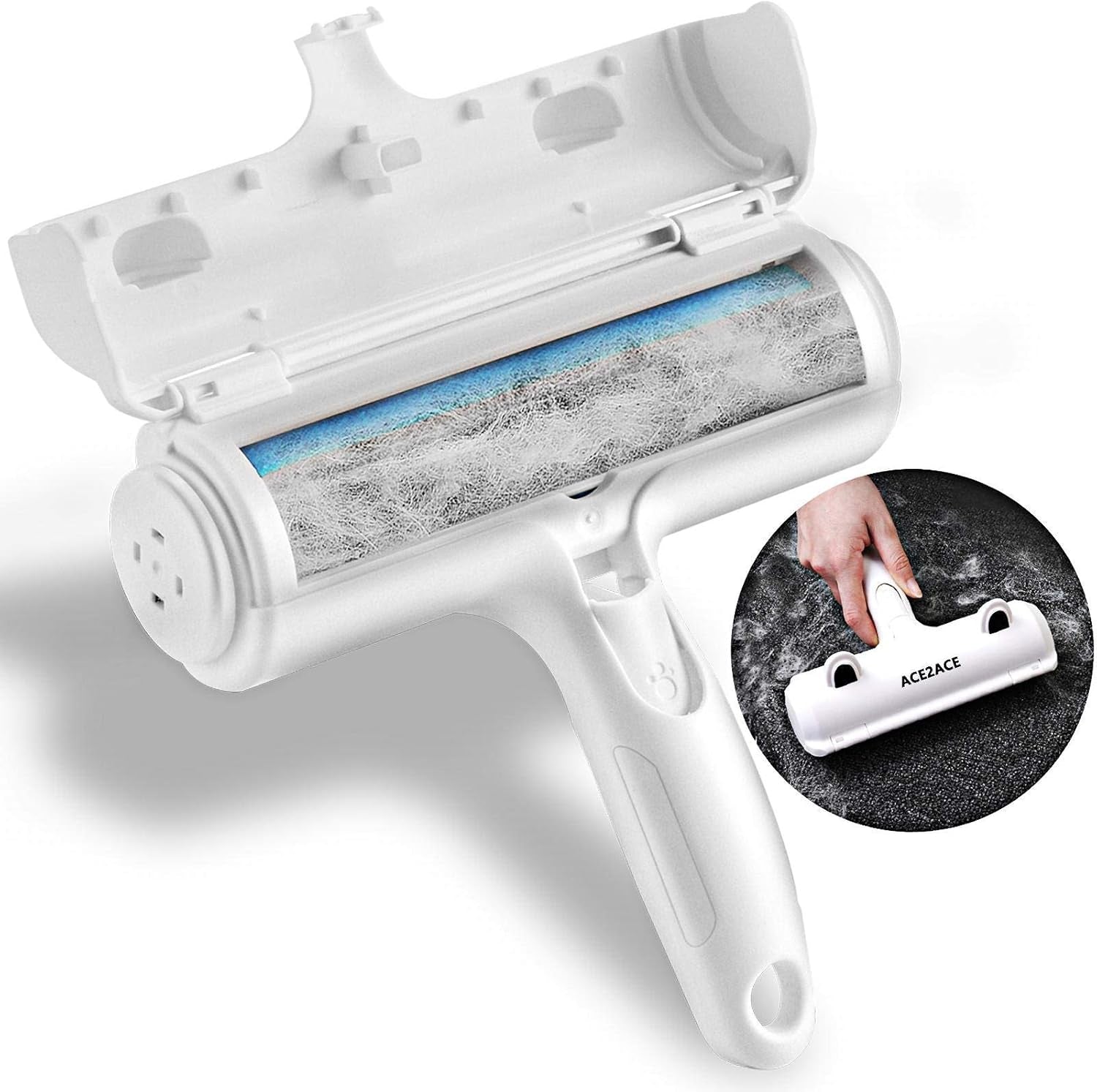 Brosse anti Poils Animaux Chat Chien, Brosse Ramasse Enlève Poils, Magique Réutilisable Pour Poils, Rouleau À Poils D'Animaux, Épilateur Pour Canapé, Arbre À Chat, Voiture, Lit, Tapis, Panier